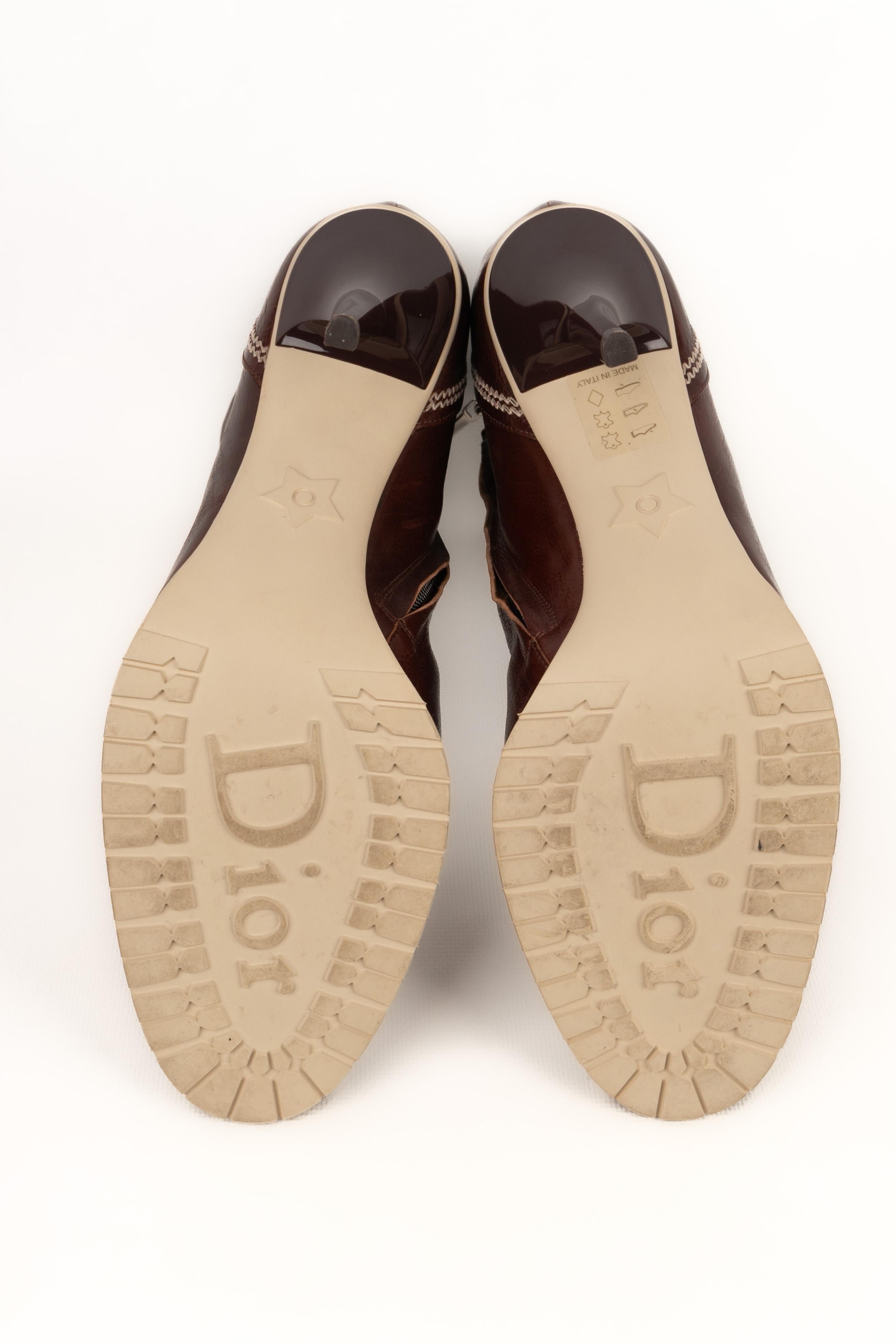 Dior leather ankle boots shoes For Sale 8