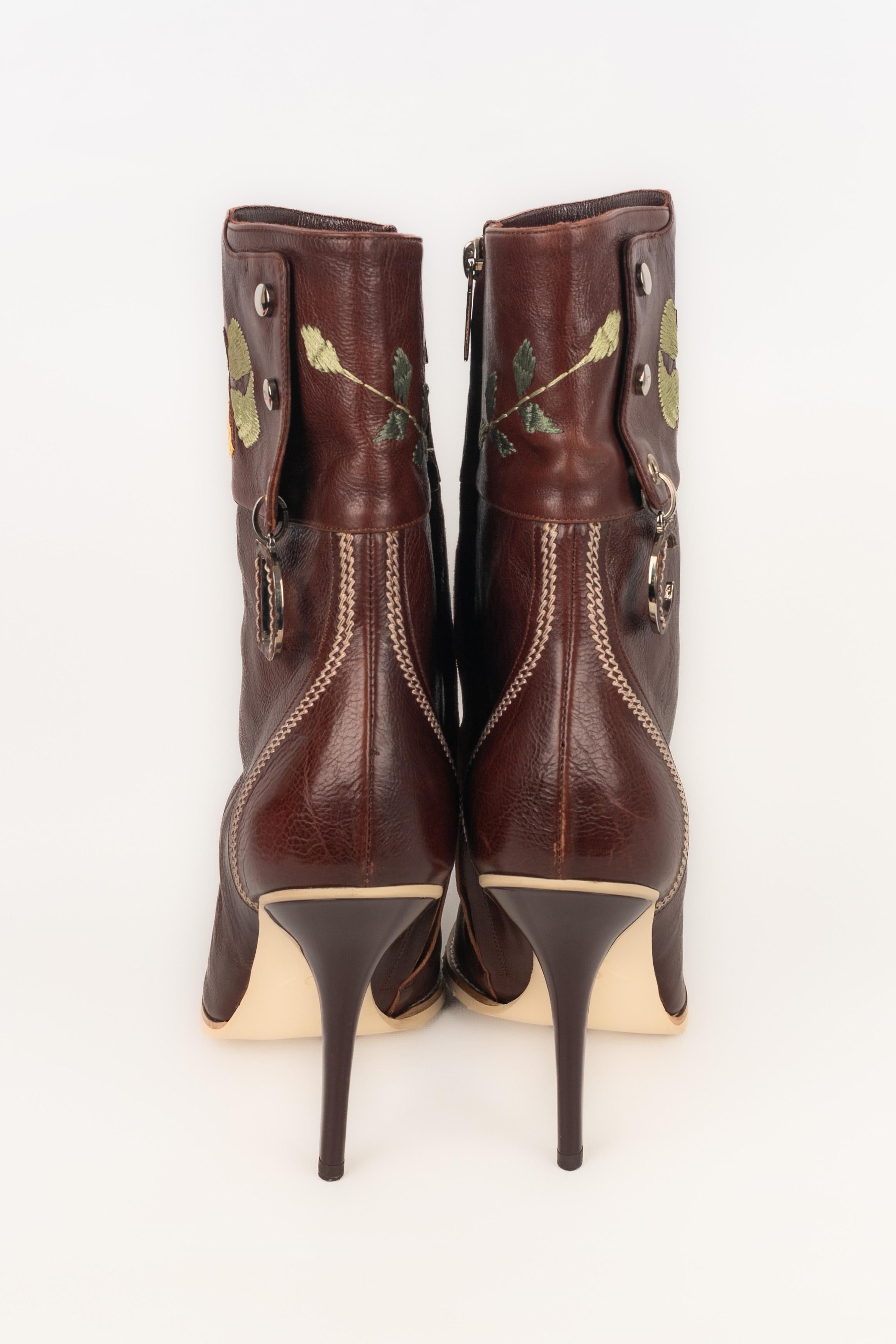 Women's Dior leather ankle boots shoes For Sale