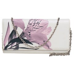 Dior Leder Diorissimo Alstroemeria Blumen Brieftasche an Kette
