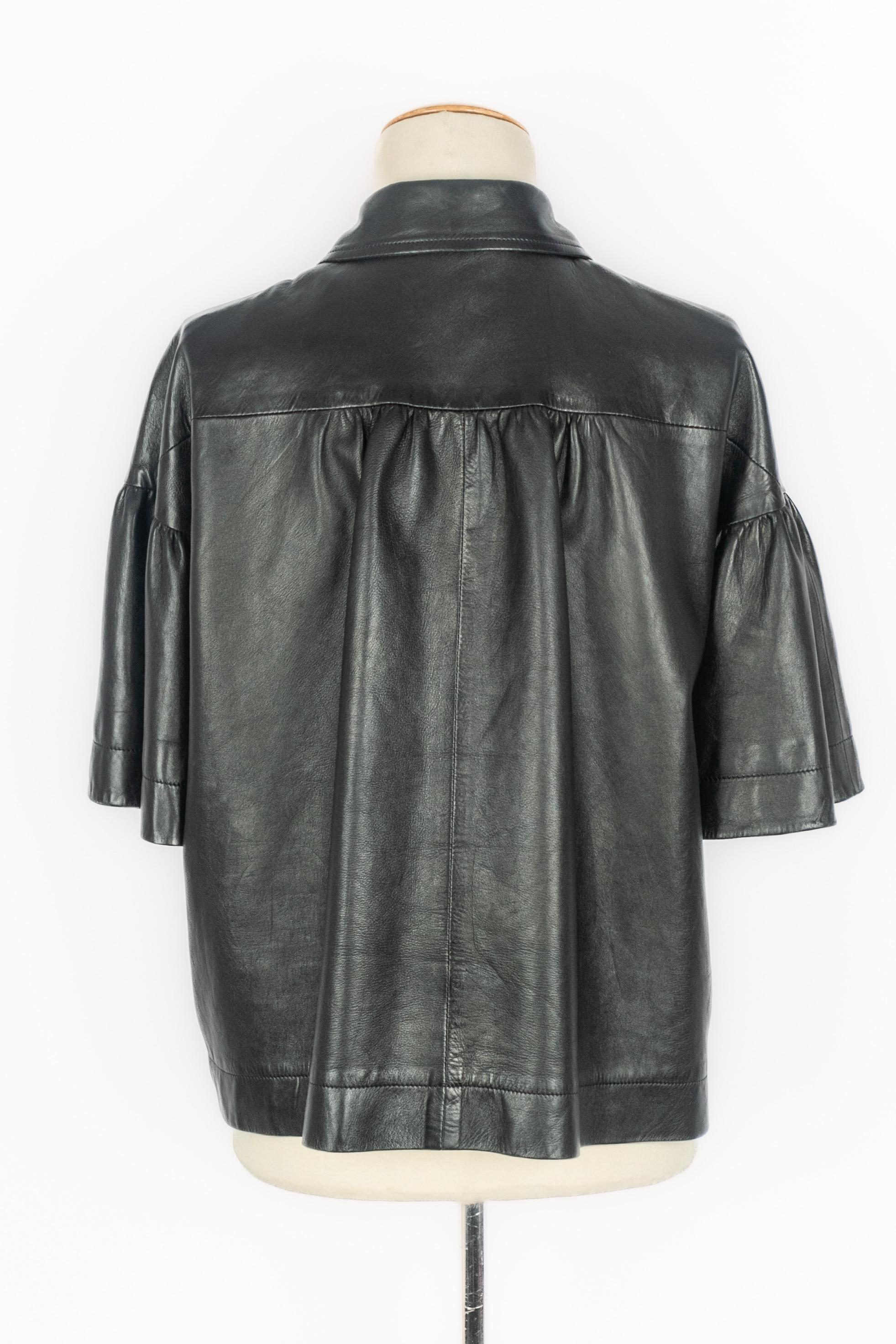 Dior leather jacket In Excellent Condition For Sale In SAINT-OUEN-SUR-SEINE, FR