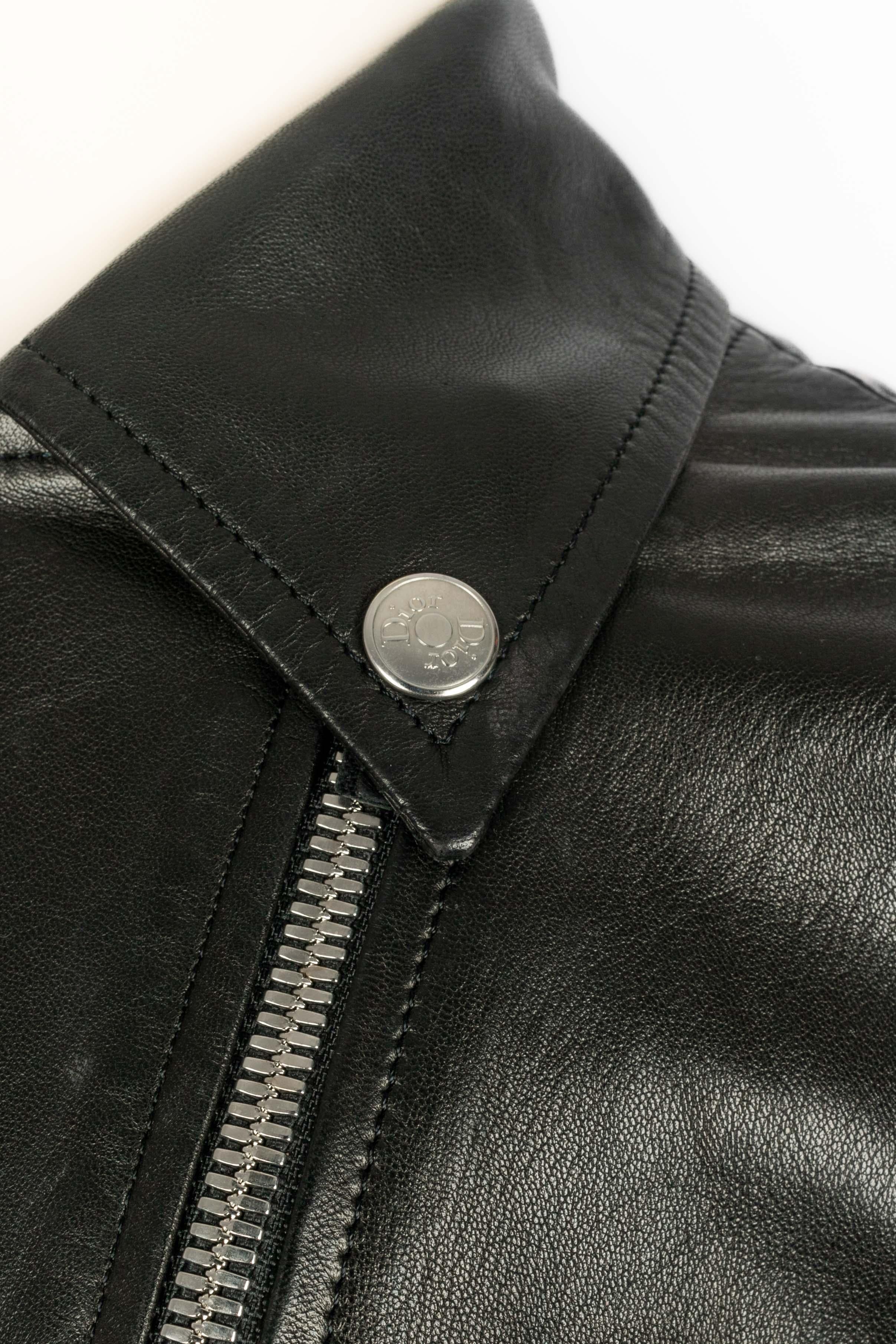 Dior leather jacket For Sale 2