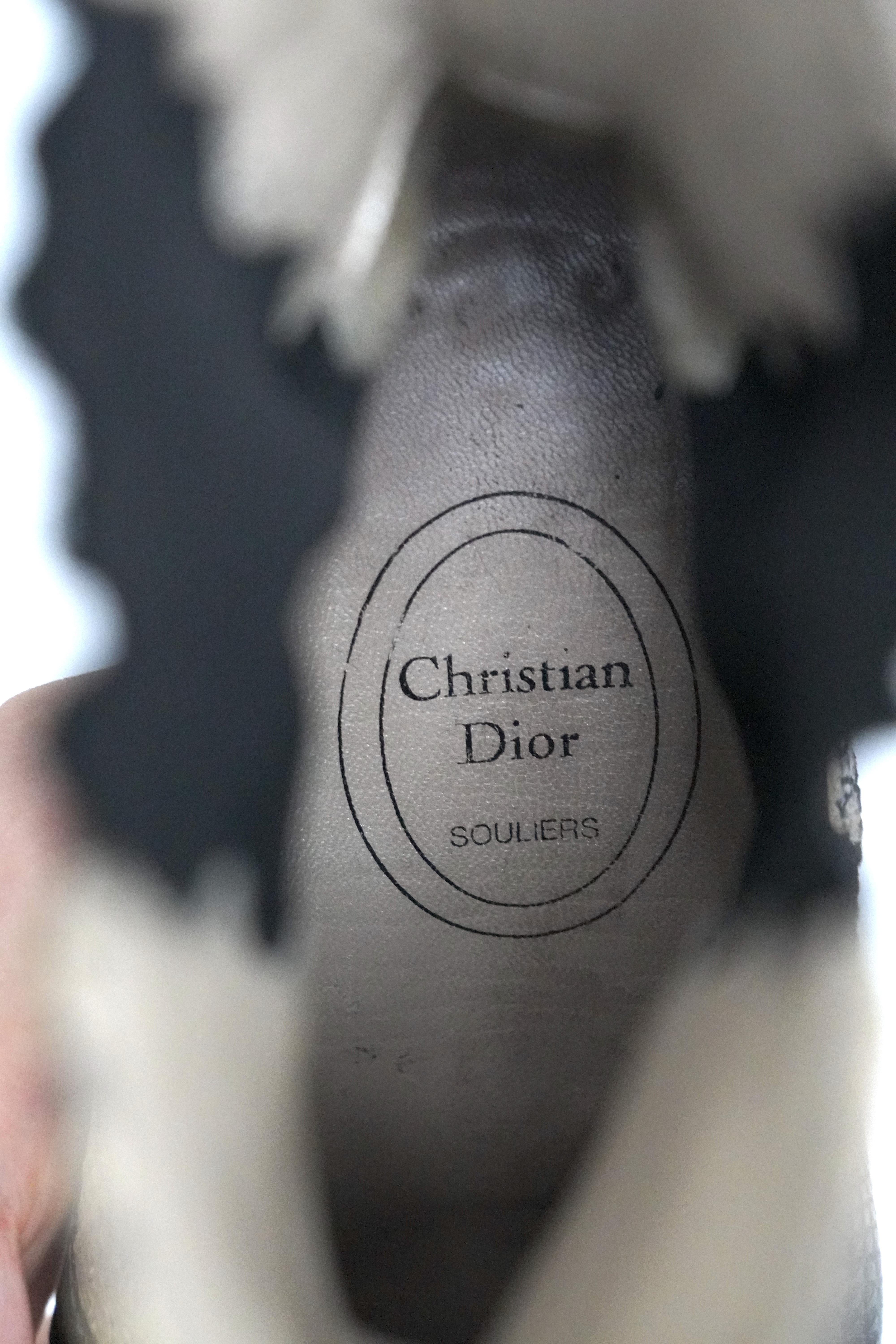 Dior - Bottes à talons western 38,5 Bon état - En vente à Beverly Hills, CA