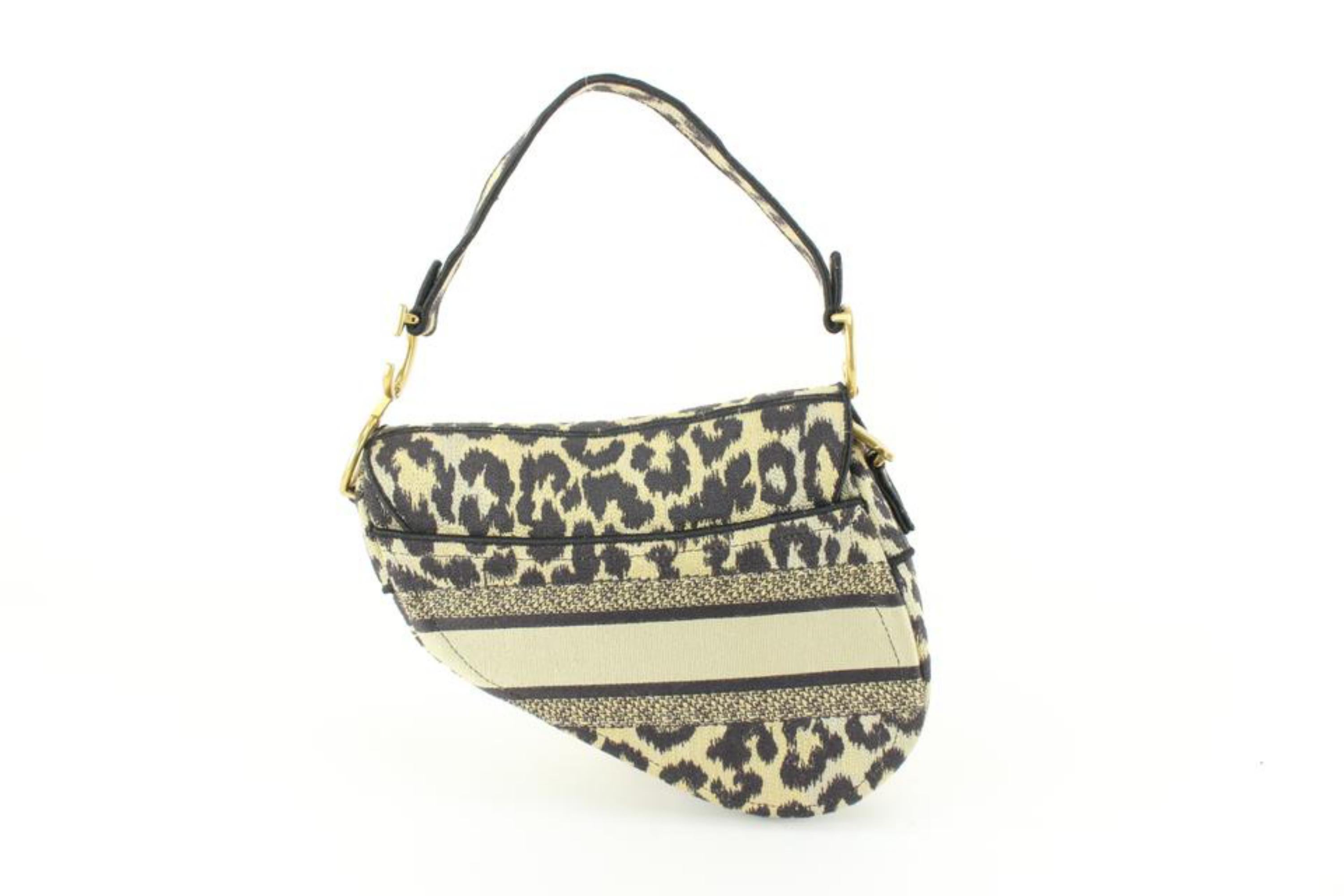 Dior Leopard Embroidered Mizza Saddle Bag 54d725s 1