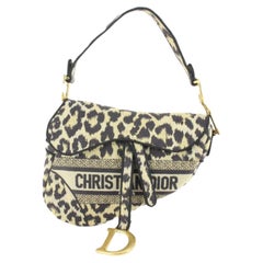 Dior Leopard Embroidered Mizza Saddle Bag 54d725s