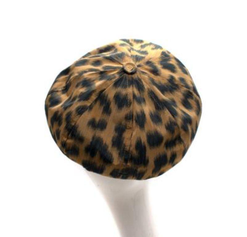 Dior Leopard Print Beret - size S In Excellent Condition For Sale In London, GB