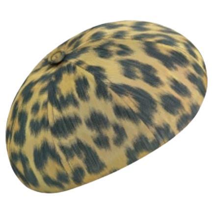 Dior Leopard Print Beret - size S For Sale