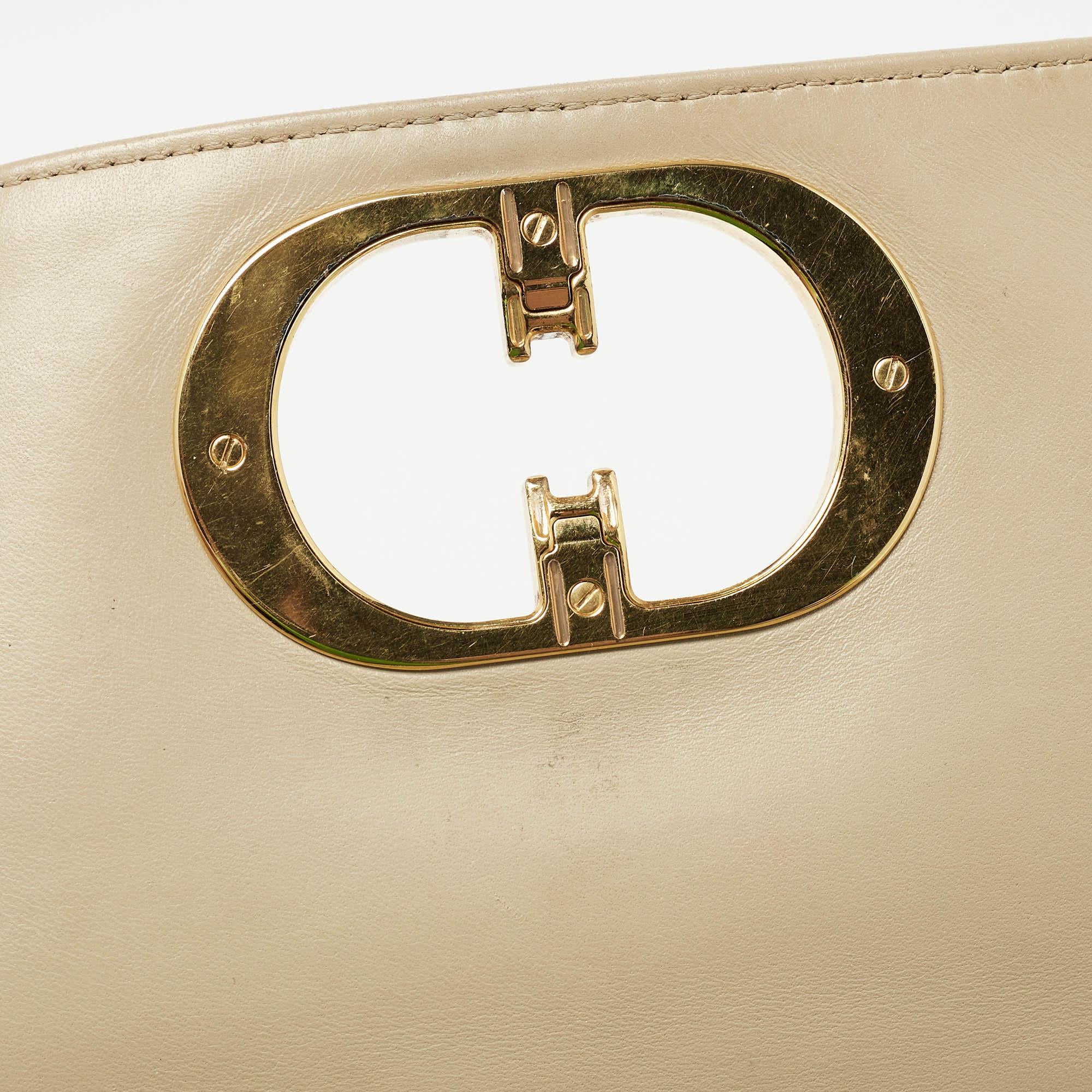 Dior Light Beige Cannage Leather Medium Caro Shoulder Bag 6