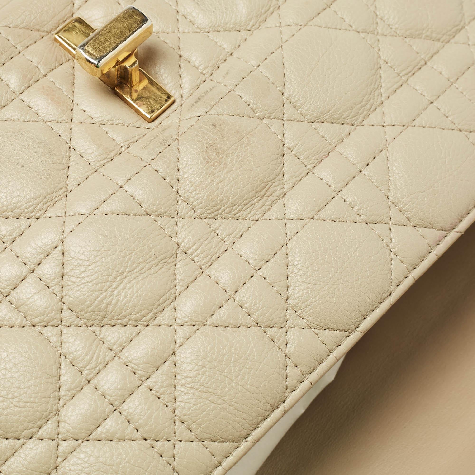Dior Light Beige Cannage Leather Medium Caro Shoulder Bag 4