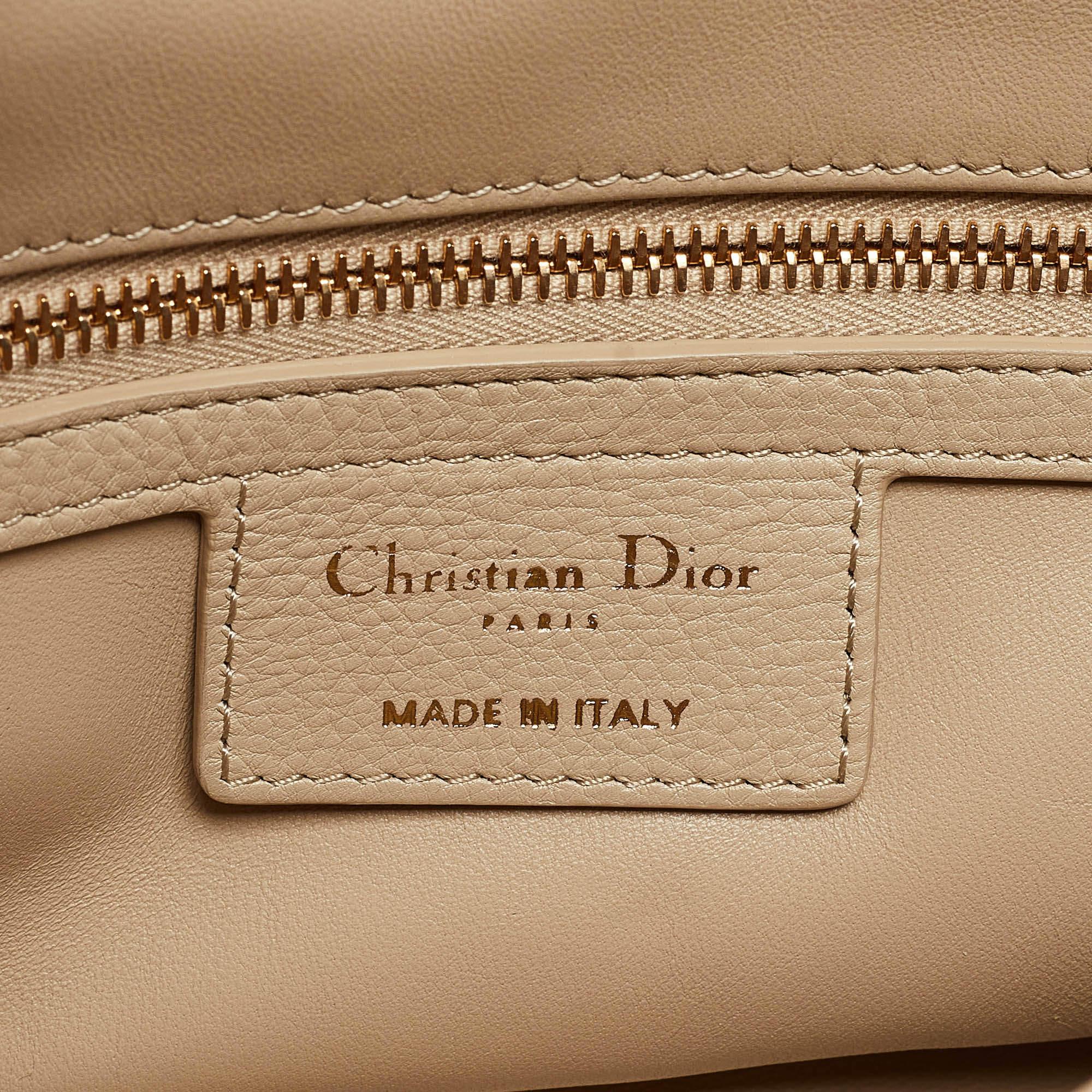 Dior Light Beige Cannage Leather Small Caro Shoulder Bag 5