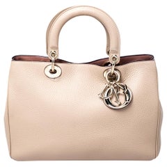 Dior Light Beige Leather Medium Diorissimo Tote