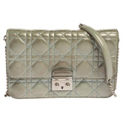 Dior Light Blue Cannage Shimmering Leather Miss Dior Promenade Pouch