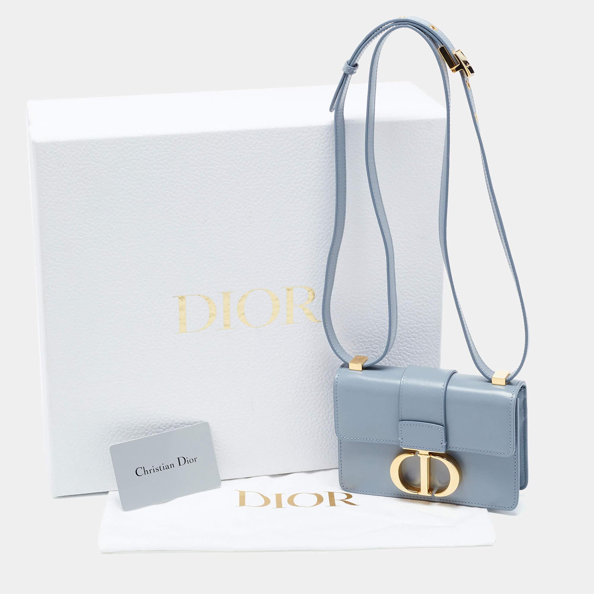 Dior Light Blue Leather Micro 30 Montaigne Crossbody Bag 6