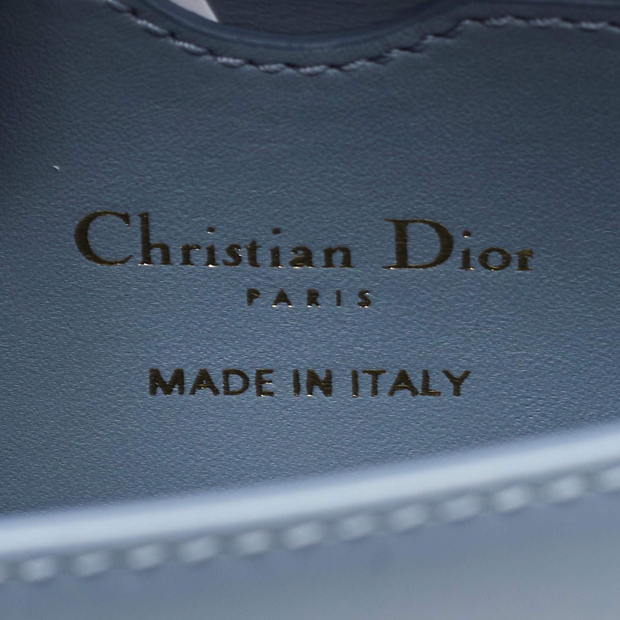 Dior Light Blue Leather Micro 30 Montaigne Crossbody Bag 3