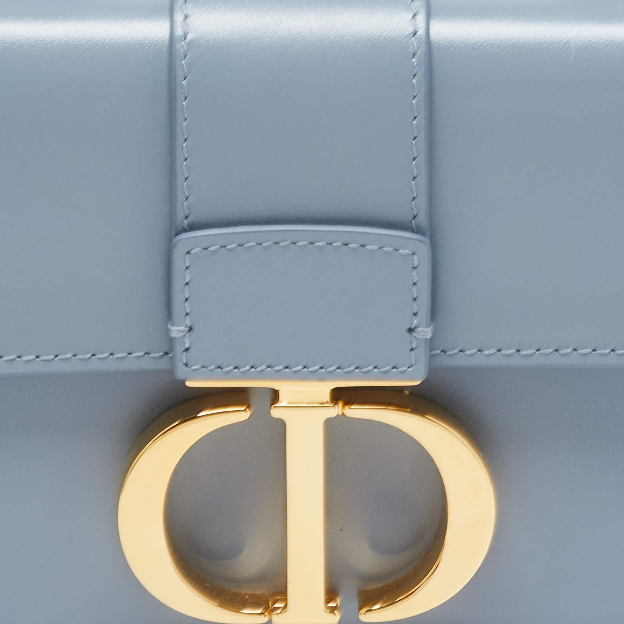Dior Light Blue Leather Micro 30 Montaigne Crossbody Bag 5