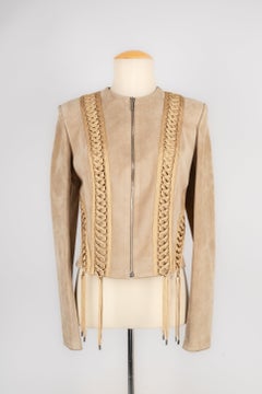 Dior Hellbraune Kalbslederjacke Frühjahr 2003