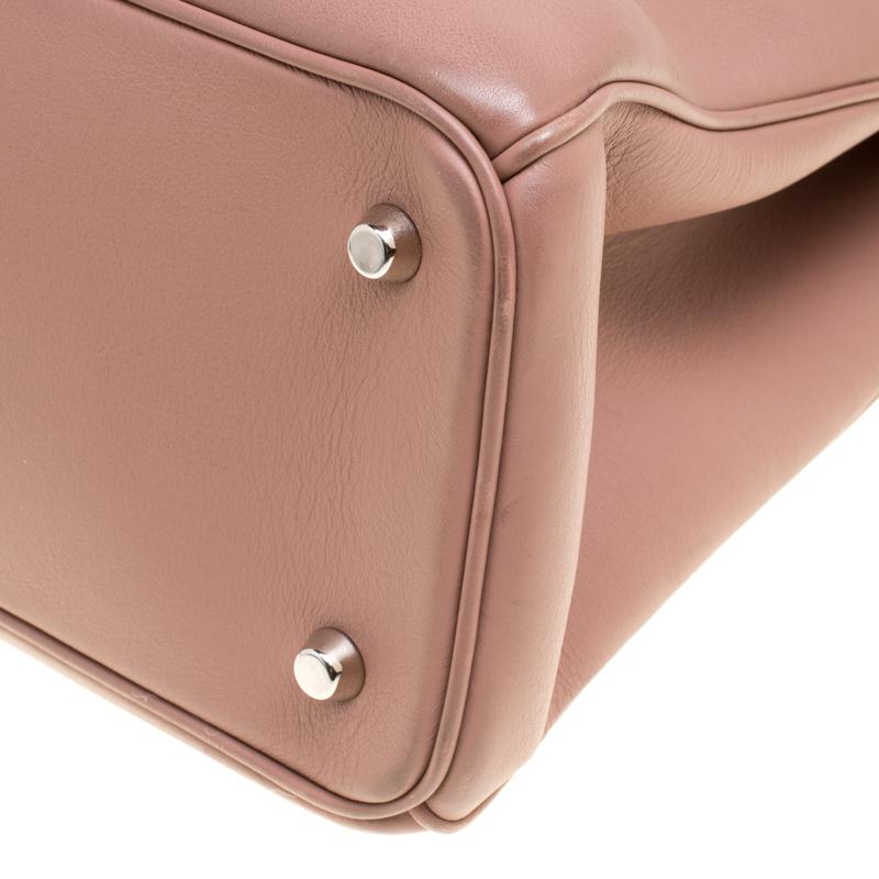 Women's Dior Light Brown Leather Large Diorissimo Shopper Tote