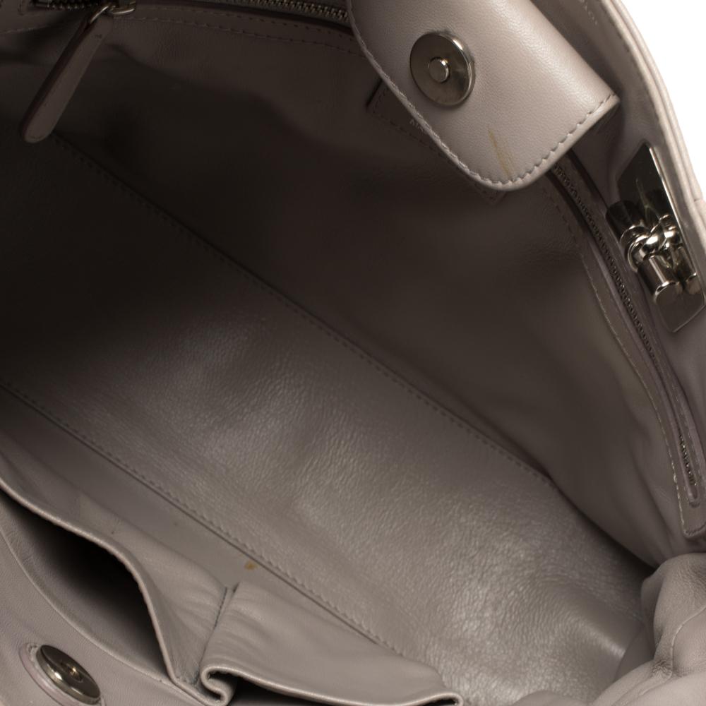 Bolso Dior Gris Claro Cannage Piel Granville Chain Link 5