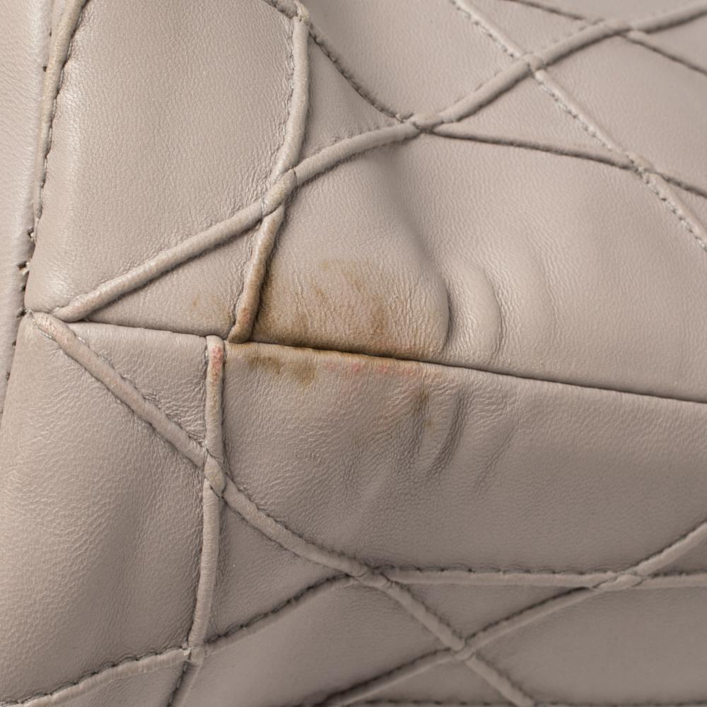 Bolso Dior Gris Claro Cannage Piel Granville Chain Link 6