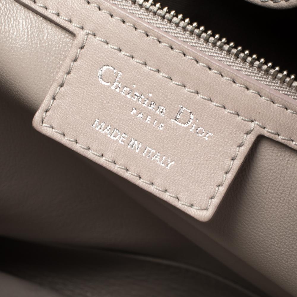 Bolso Dior Gris Claro Cannage Piel Granville Chain Link 3