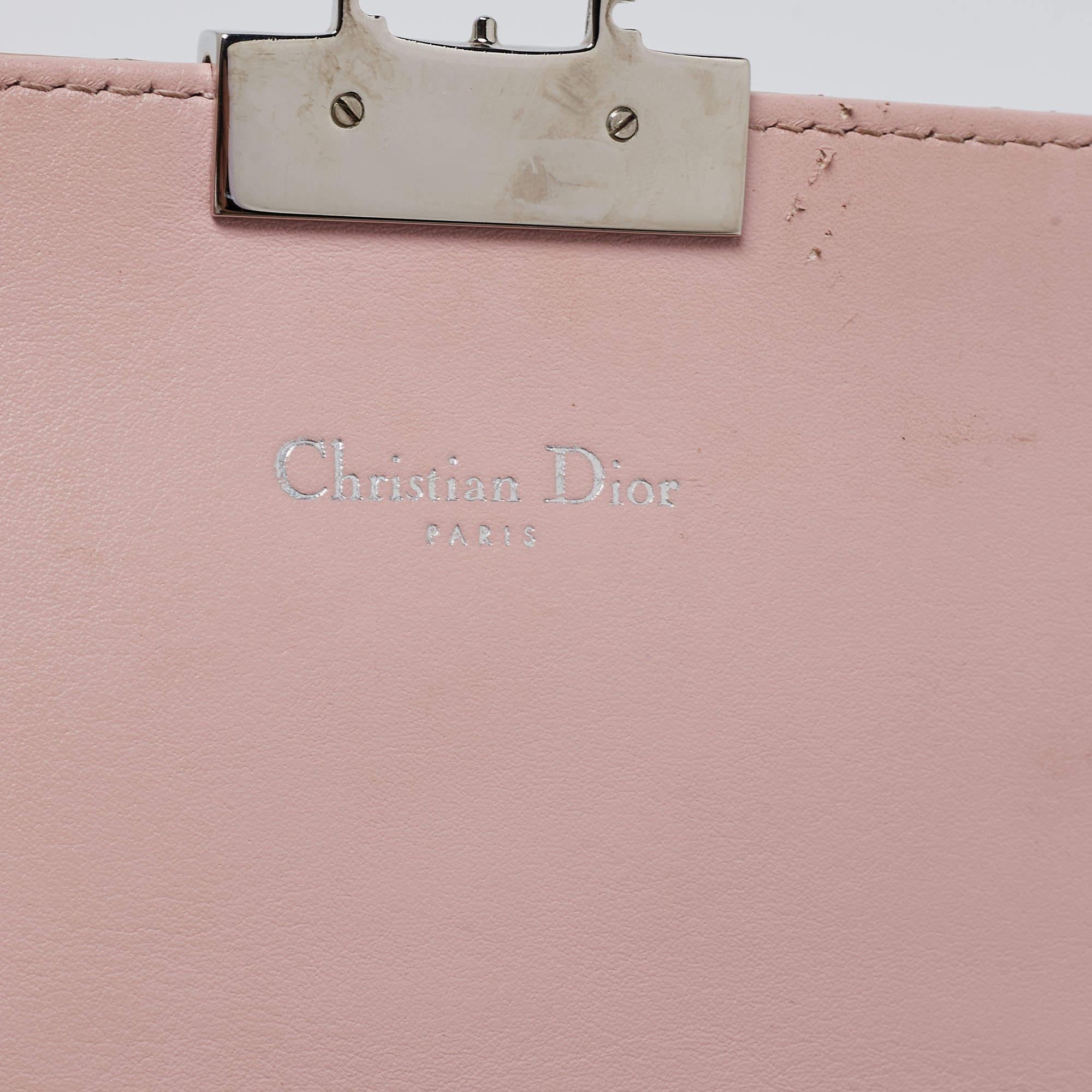 Dior Light Pink Cannage Patent Leather Miss Dior Promenade Chain Bag 6