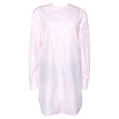 Dior Light Pink Cotton Button Front Tunic Shirt M