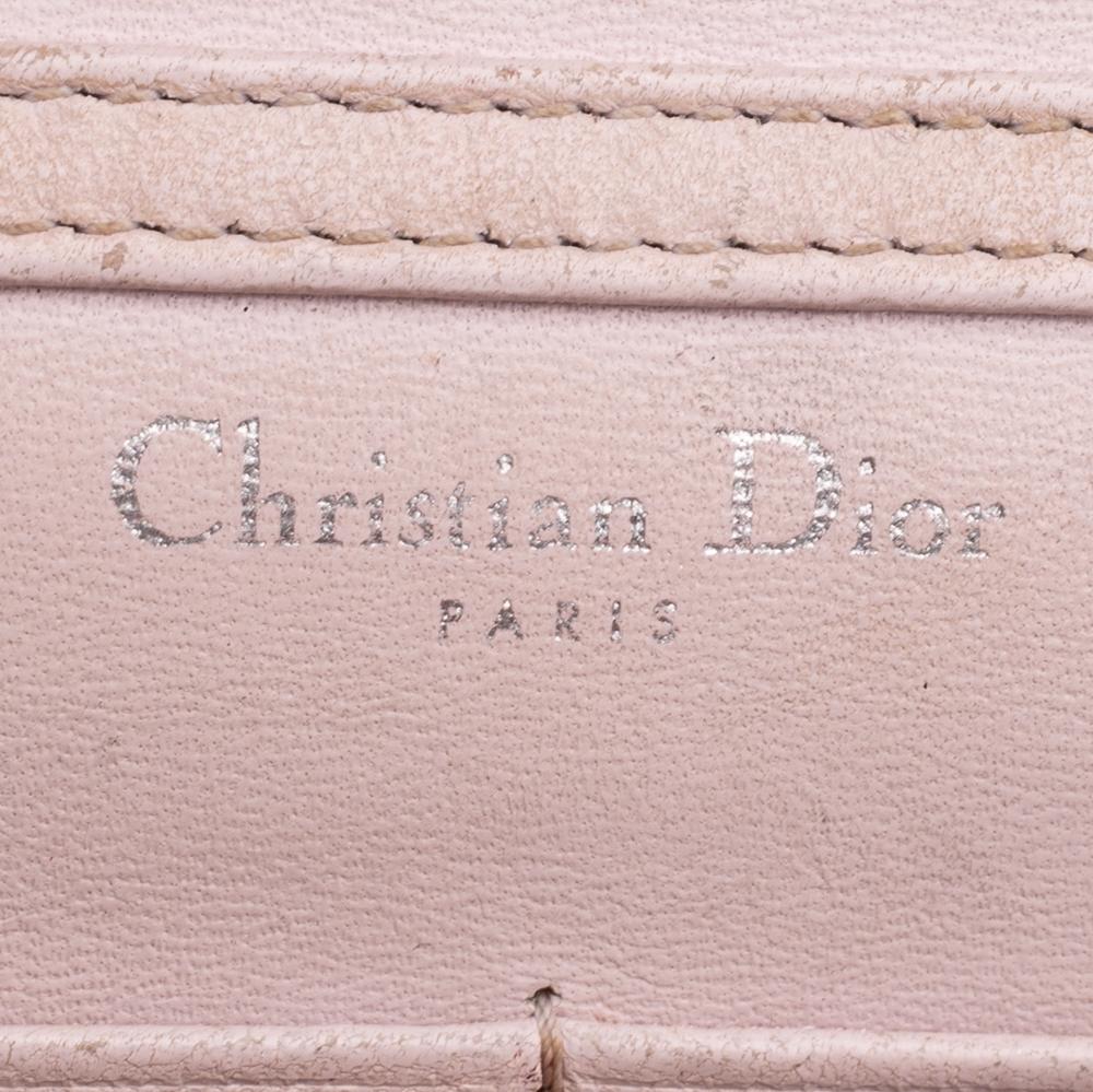 Women's Dior Light Pink Leather Diorama Chain Clutch