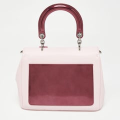 Dior Light Pink Leather Small Be Dior Flap Top Handle Bag