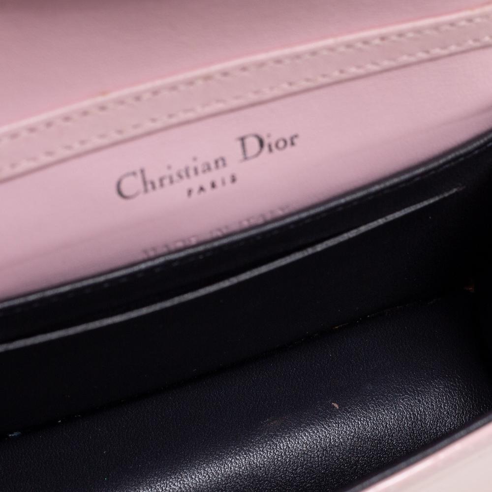 Dior Light Pink Patent Leather Diorama Wallet on Chain 4