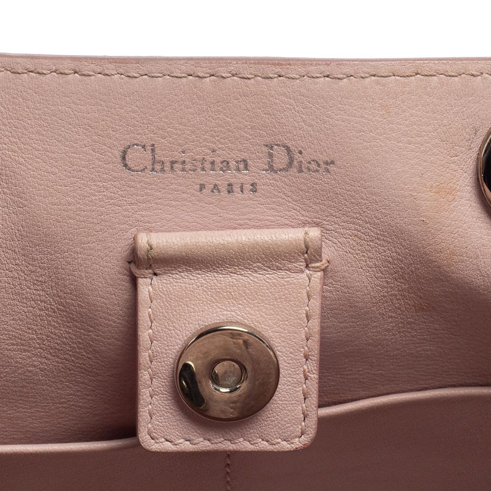 Dior Light Pink Secret Garden Print Leather Mini Diorissimo Tote 2