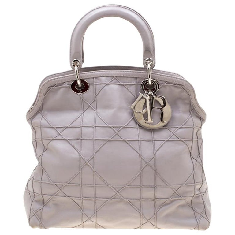 Dior Light Purple Cannage Leather Granville Tote at 1stDibs