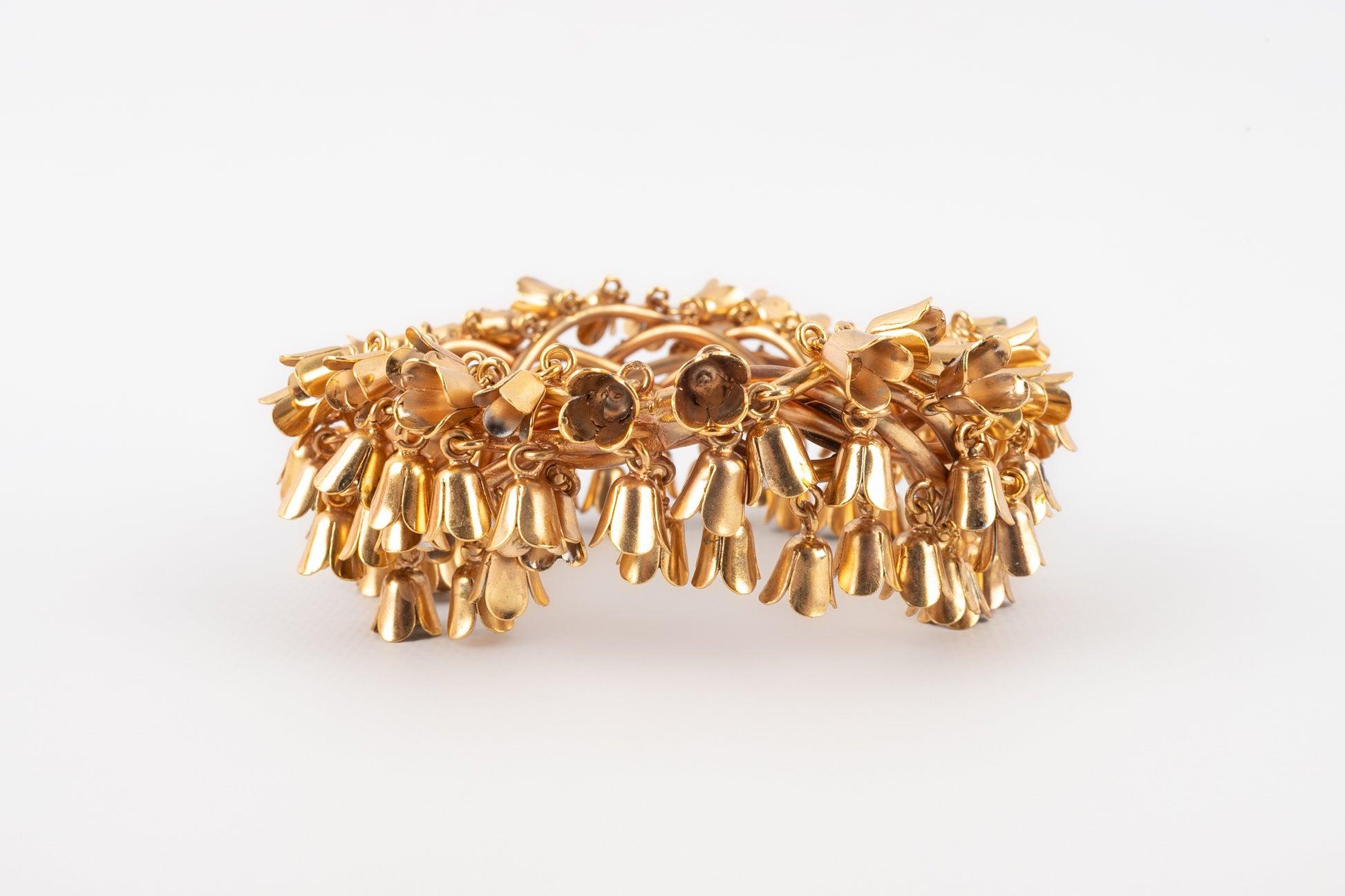 dior gold bracelet with pearl