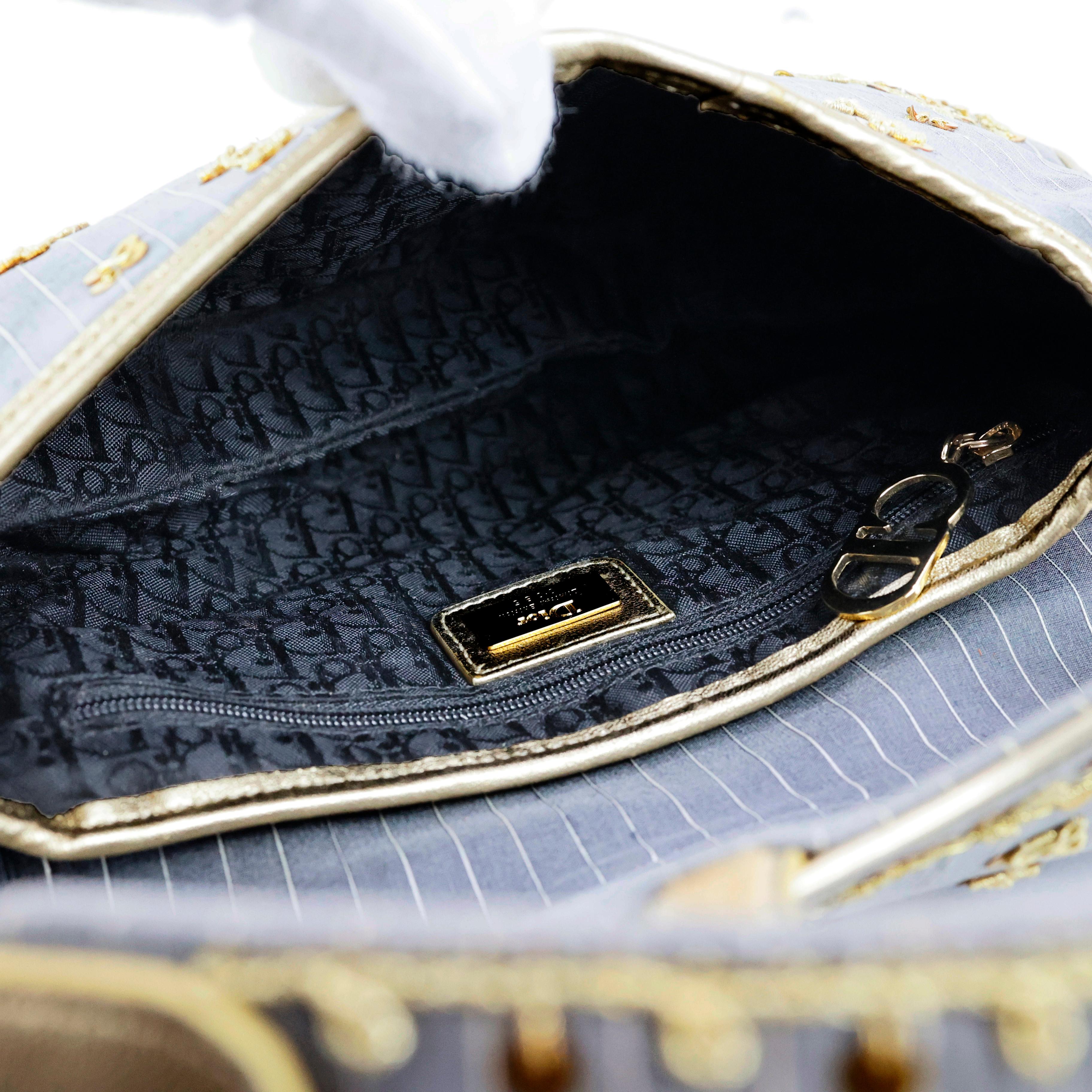 Dior Limited Edition Embellished Saddle Bag For Sale 7