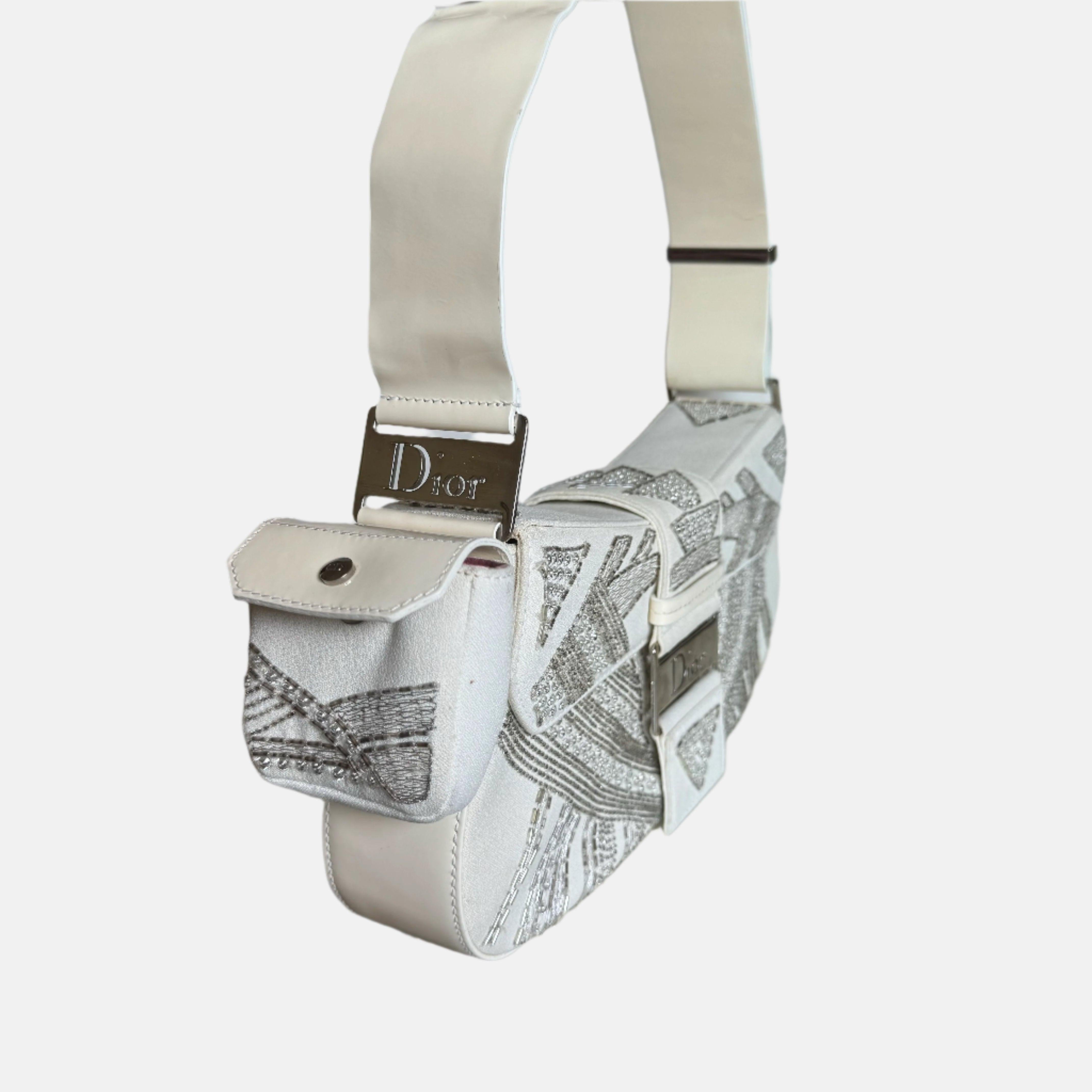 Gris Sac Columnbus Dior rare et chic avec strasss blancs, édition limitée