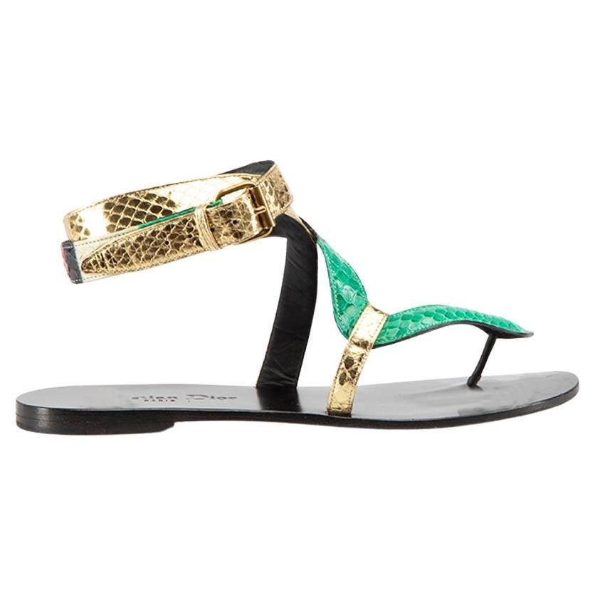 Dior Limited Edition Snakeskin Sandals Size IT 36 For Sale