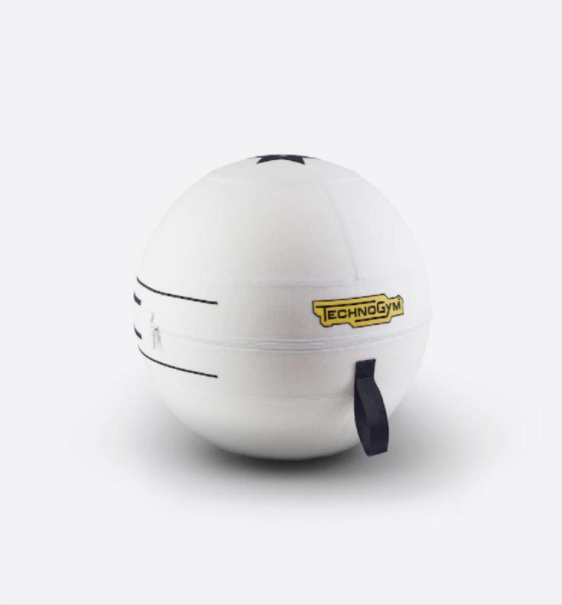 Dior Limited Edition White Logo Technogym Gym Ball for Dior Yoga 128DIOR In New Condition In Dix hills, NY