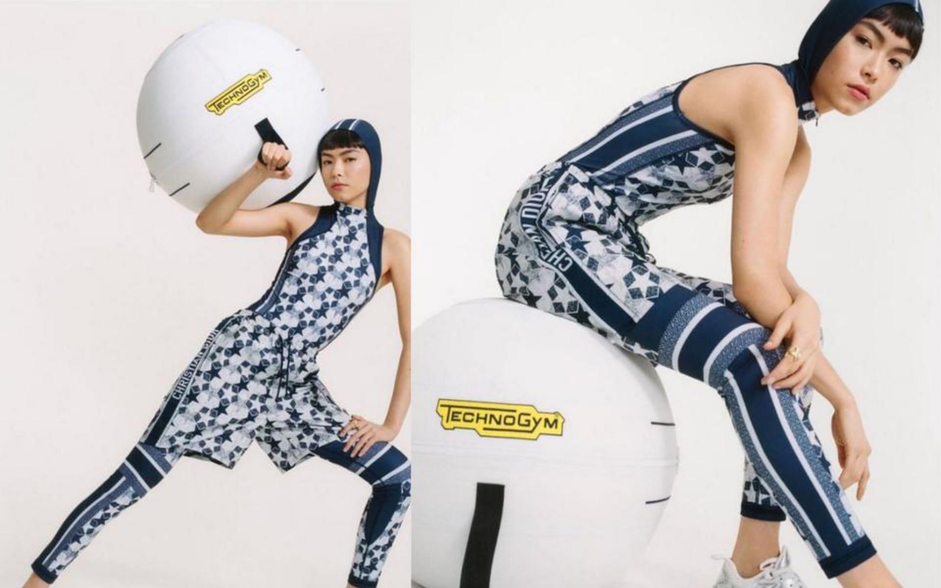 Dior Limitierte Auflage Weißes Logo Technogym Gym Ball für Dior Yoga 128DIOR im Zustand „Neu“ in Dix hills, NY