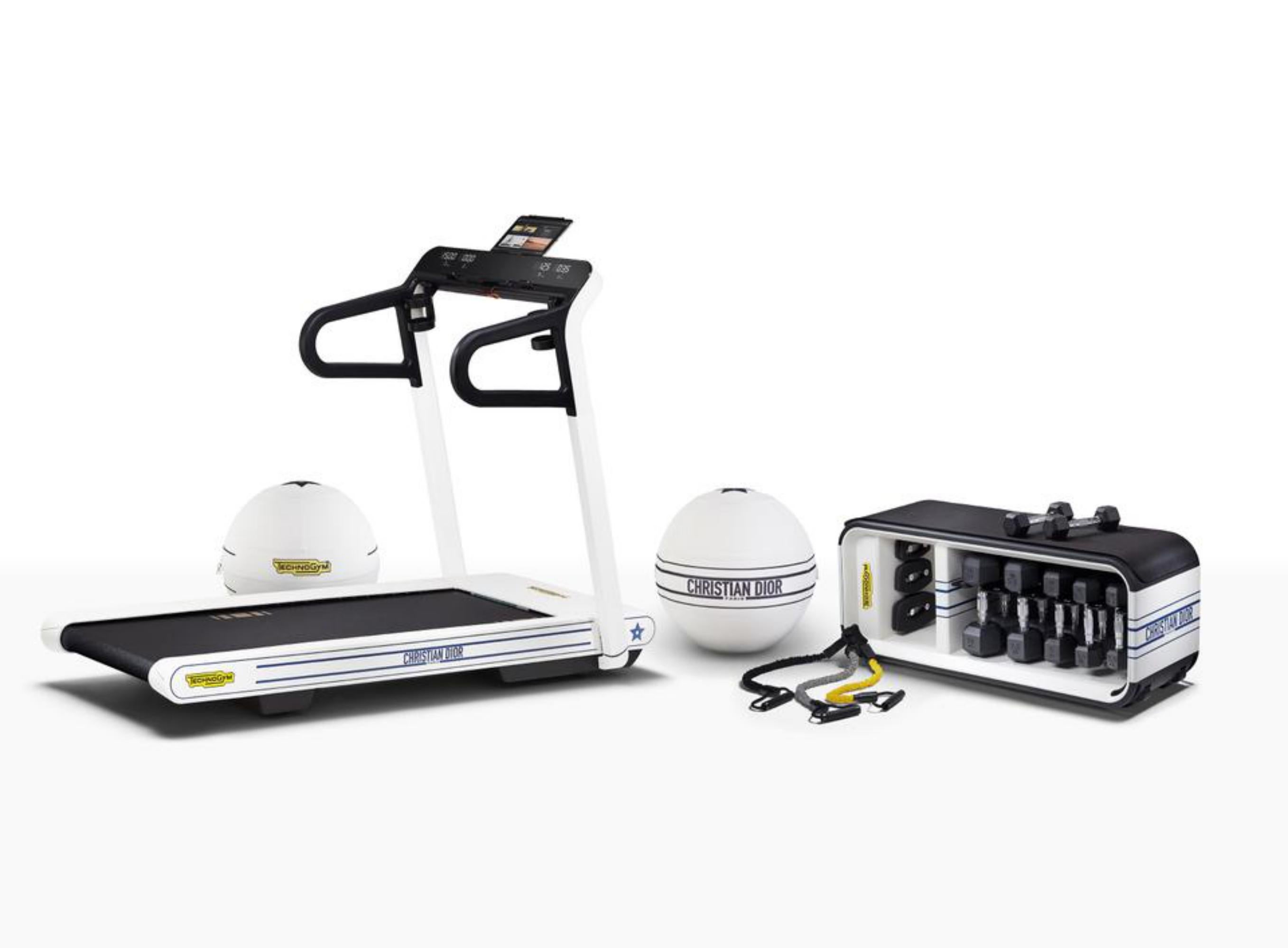 Dior Limited Edition weißes Logo Technogym Gymnastikball für Dior Yoga 1D129 5