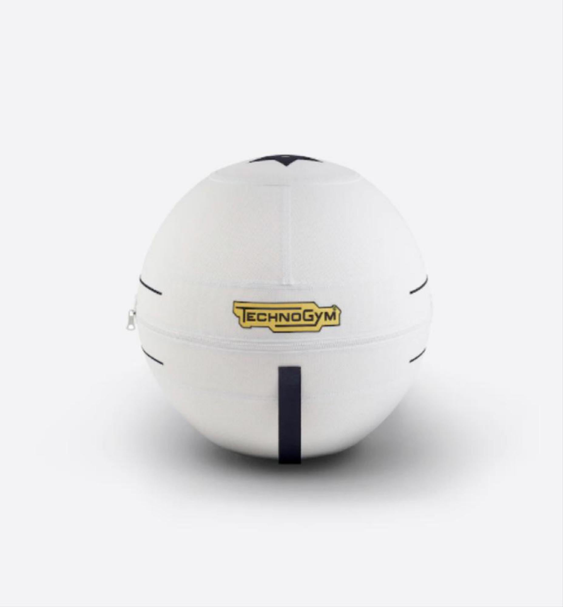 Dior Limited Edition White Logo Technogym Gym Ball for Dior Yoga 1DIOR127 In New Condition For Sale In Dix hills, NY