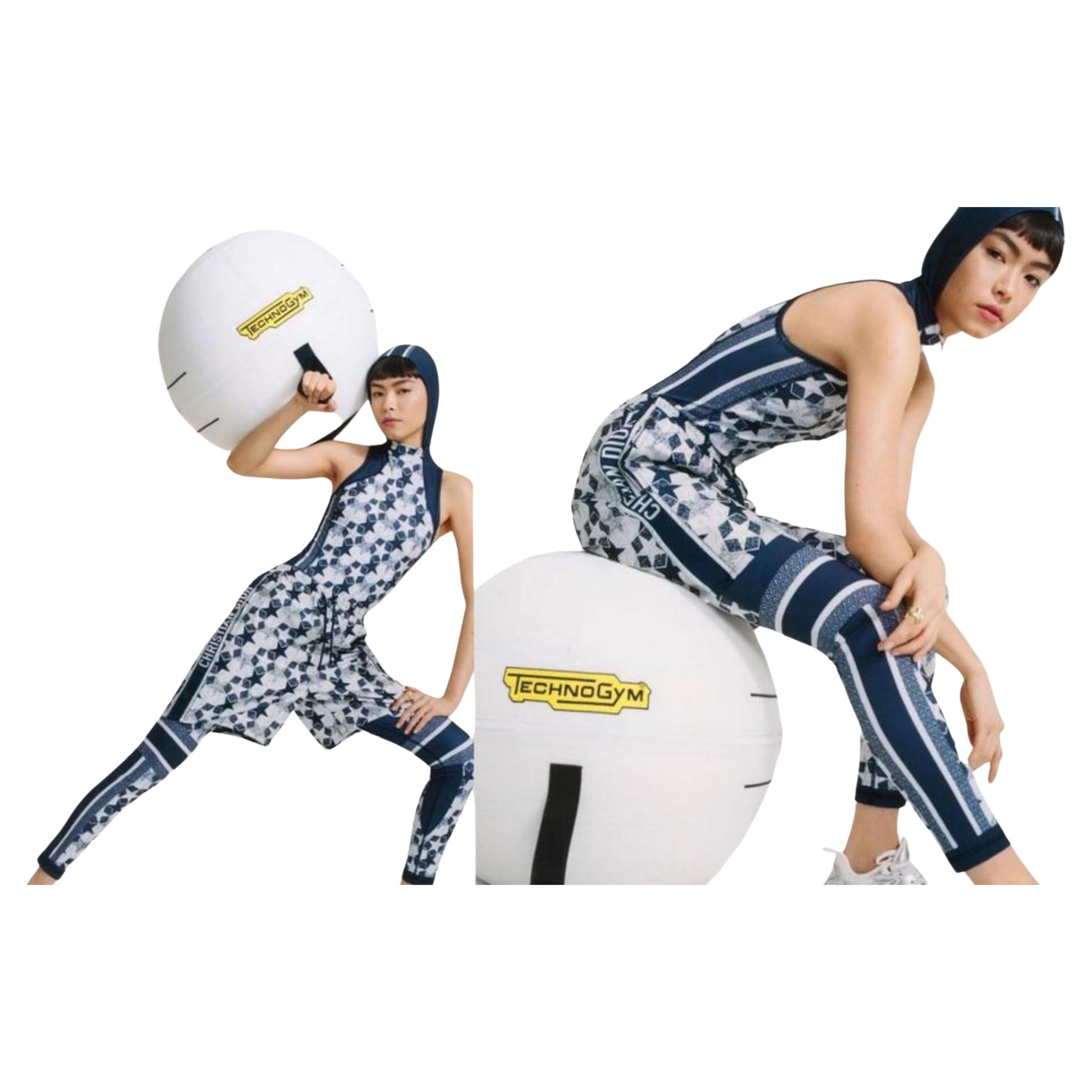 Dior, boule de sport Technogym à logo blanc en édition limitée pour Dior  Yoga 1DIOR127 En vente sur 1stDibs