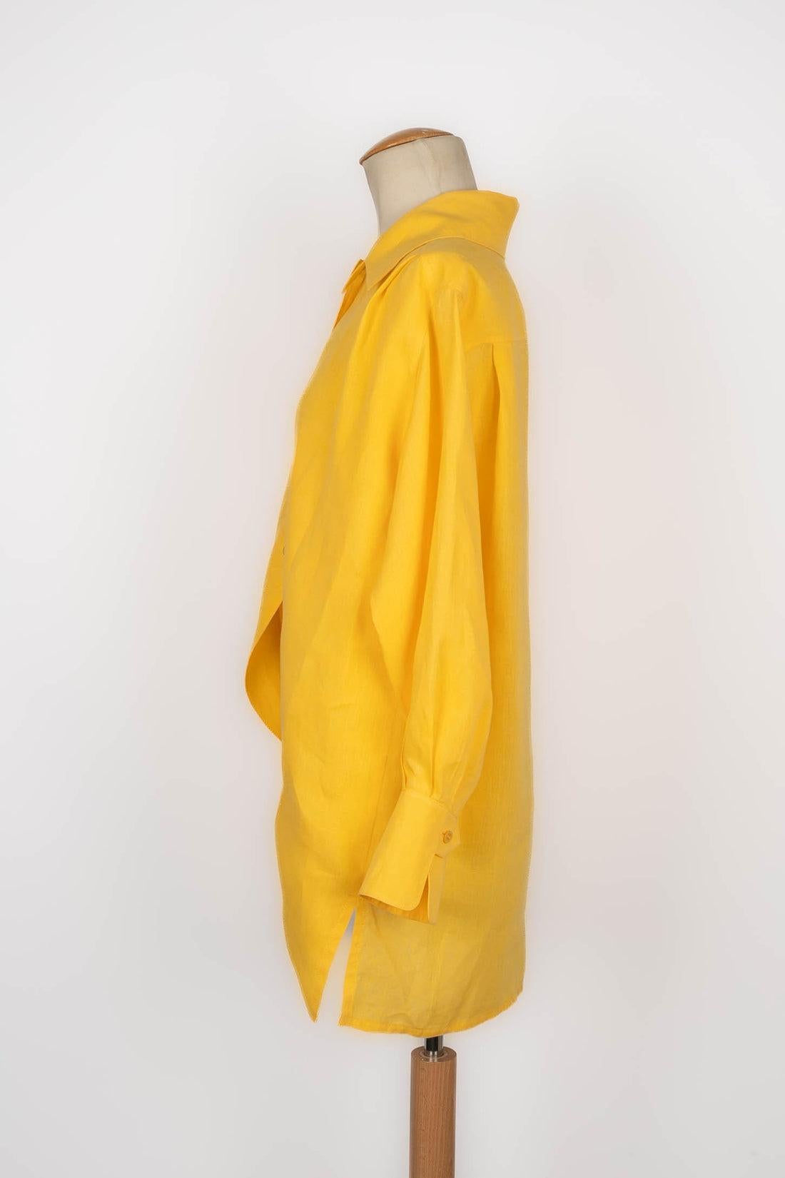 Giallo Camicia di lino Dior in giallo in vendita