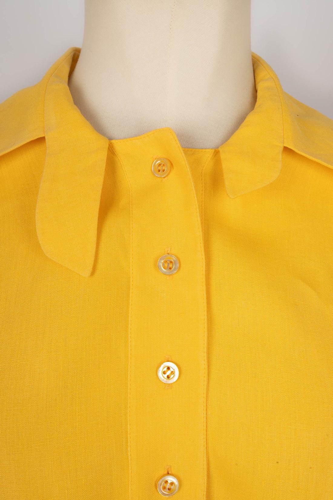 Donna Camicia di lino Dior in giallo in vendita