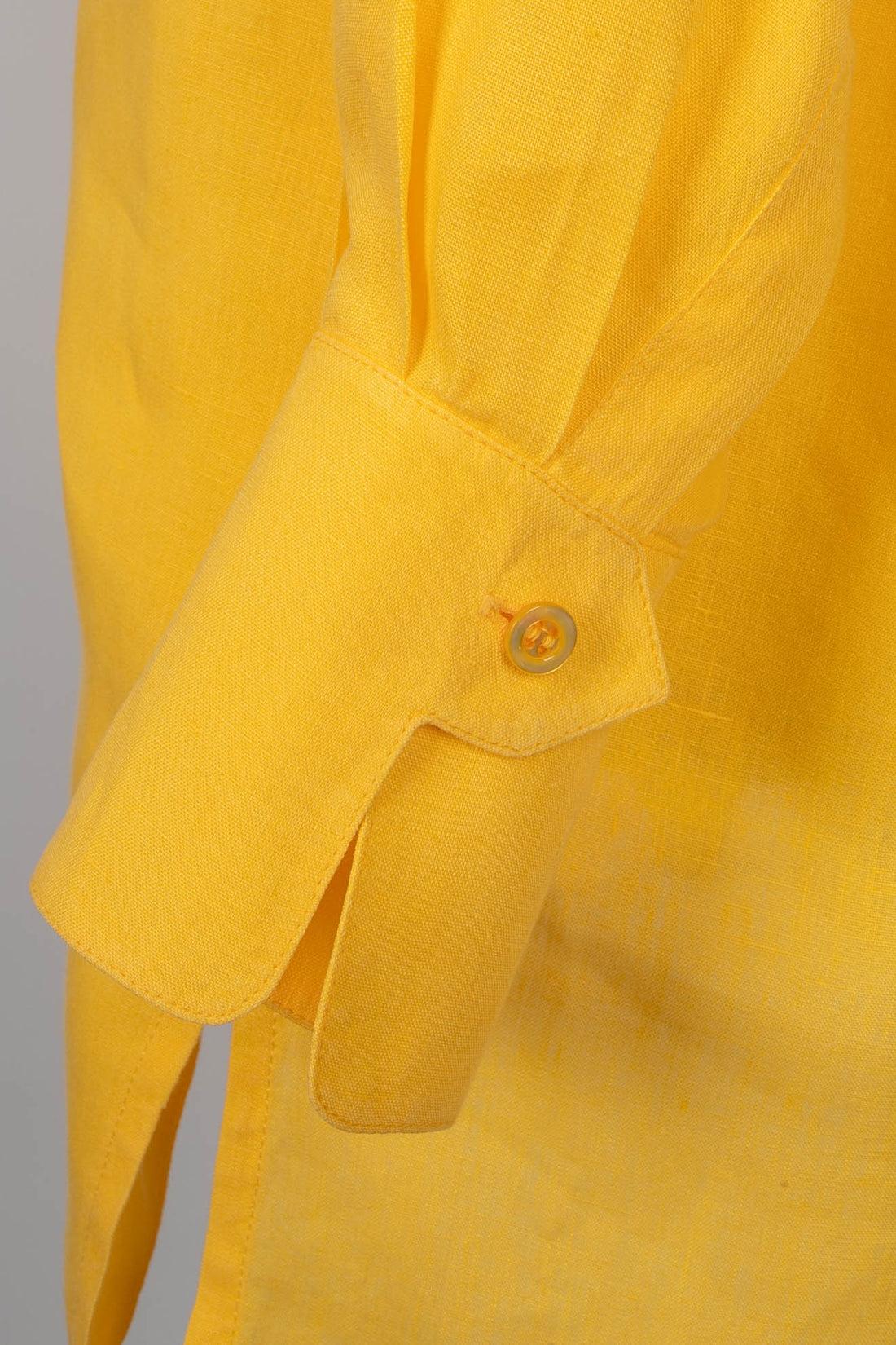 Camicia di lino Dior in giallo in vendita 2