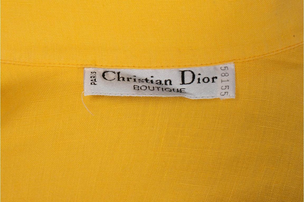 Camicia di lino Dior in giallo in vendita 3