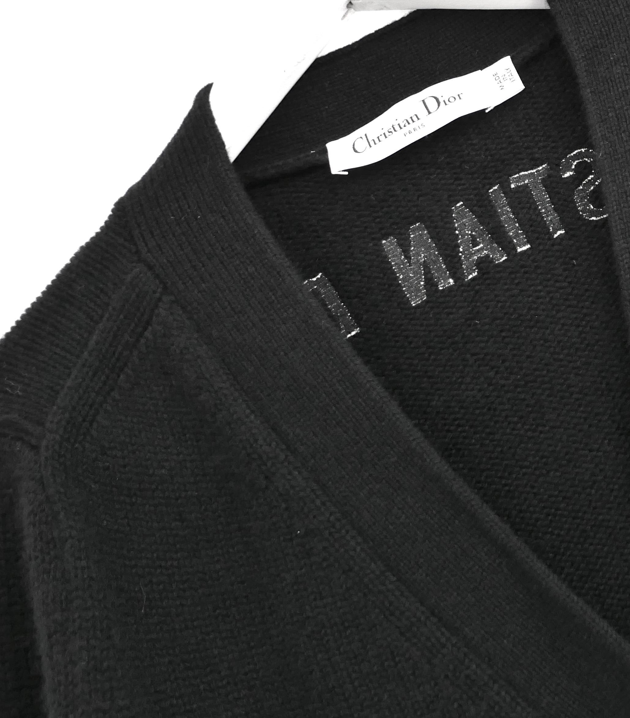 Chaqueta de cachemira con logo trasero Dior en Nuevo estado para la venta en London, GB