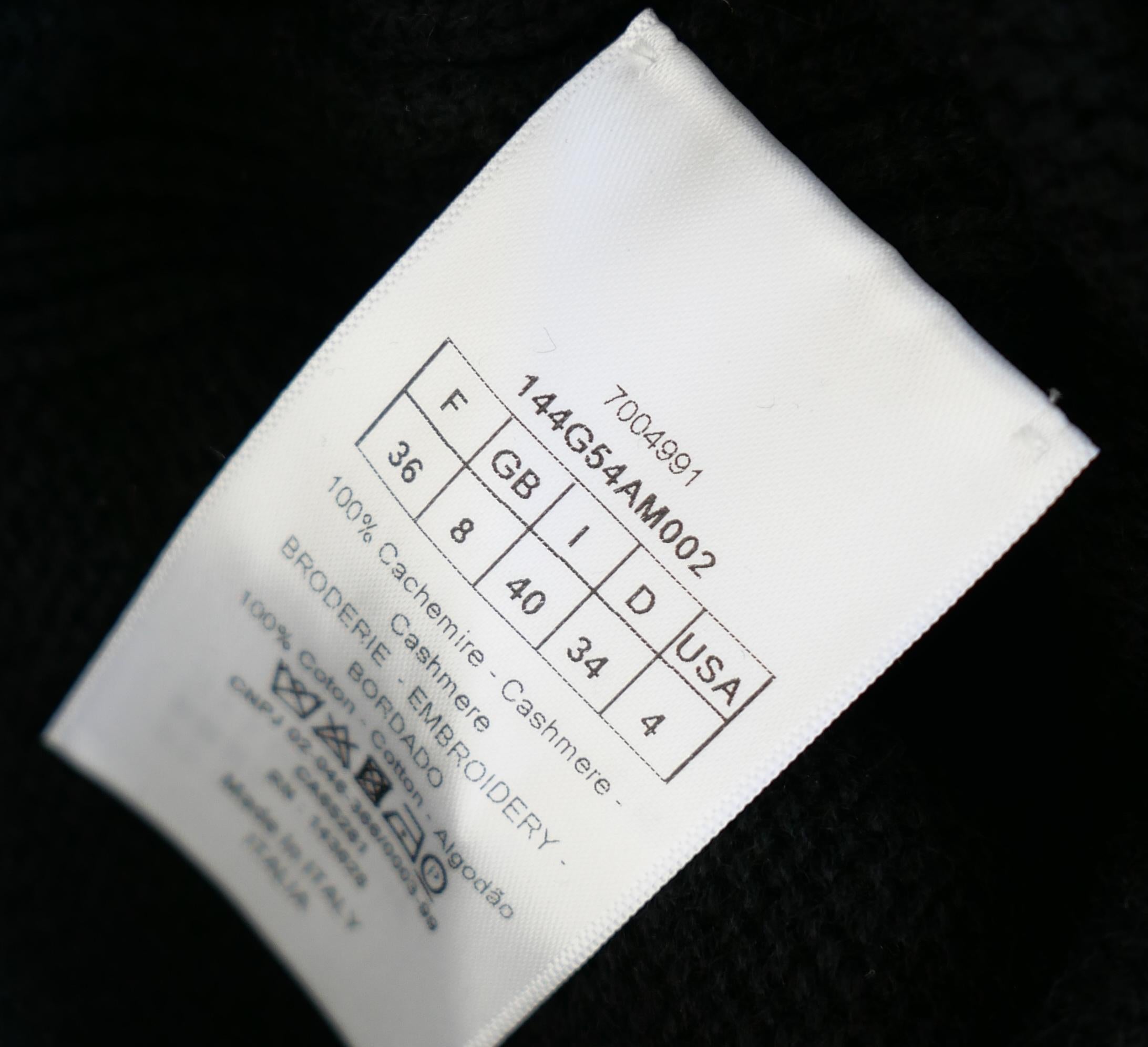 Chaqueta de cachemira con logo trasero Dior en venta 2