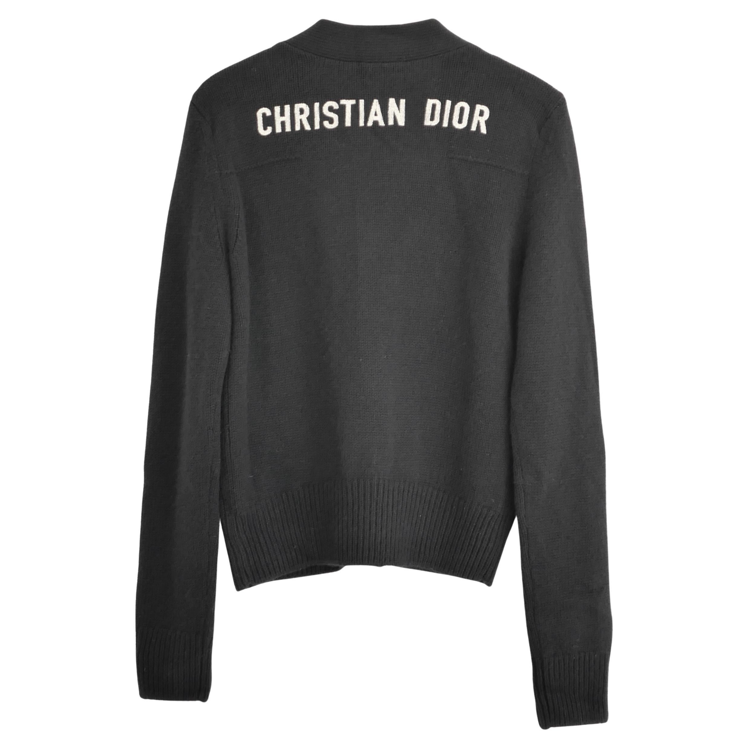 Dior Logo Back Cashmere Cardigan