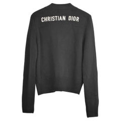 Dior Logo Rücken Kaschmir Strickjacke