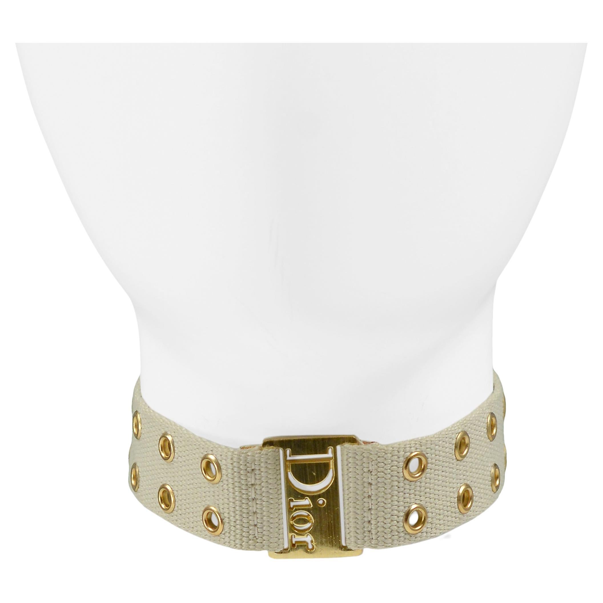 Dior Logo Khaki Choker Necklace For Sale