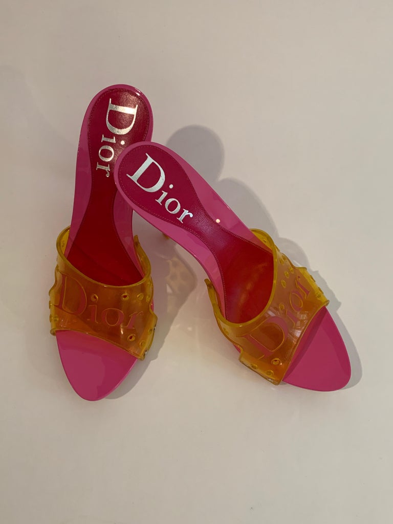 Dior Pink Logo High Heeled Boots - ShopperBoard