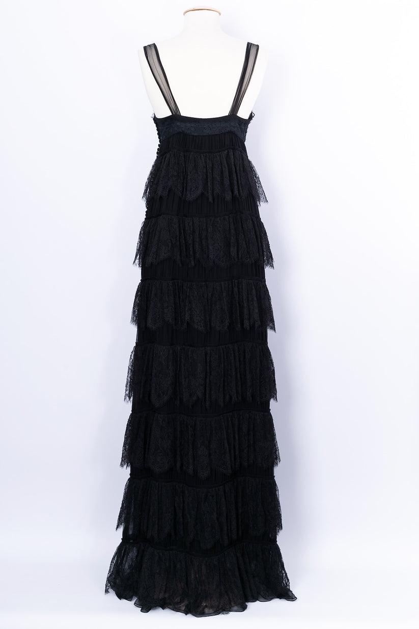 Women's Dior Long Lace Dress Size 36FR Cruise Collection, 2011 For Sale